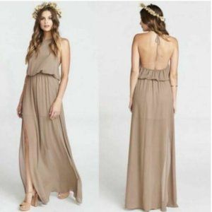 Show Me Your Mumu Backless Heather Halter Maxi Dre